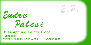 endre palcsi business card